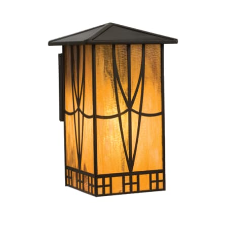 Meyda Tiffany 12" Wide 2 Light Wall Sconce with Art Glass Shade Timeless Bronze