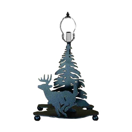 Meyda Tiffany Single Light Up Lighting Table Lamp Base from the Deer Collection Black