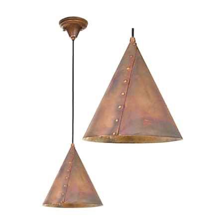 Meyda Tiffany Single Light 10" Wide Mini Pendant with Handmade Shade Mottled Craftsman Patina