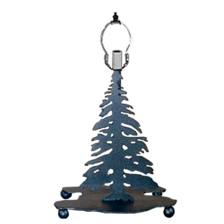 Meyda Tiffany Rustic / County Single Light Up Lighting Table Lamp from the Mini Tree Collection Black