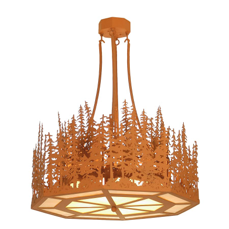 Meyda Tiffany 4 Light 30" Wide Pendant with Handmade Shade Earth