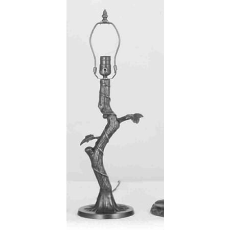 Meyda Tiffany Transitional Single Light Up Lighting Table Lamp Base from the Apple Tree Collection Pewter
