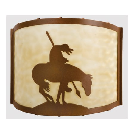 Meyda Tiffany 12" Wide Single Light Wall Sconce with Art Glass Shade Earth