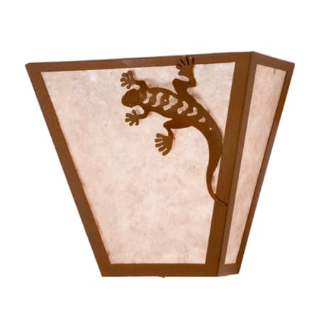 Meyda Tiffany 13" Wide 2 Light Wall Sconce with Mica Glass Shade Rust