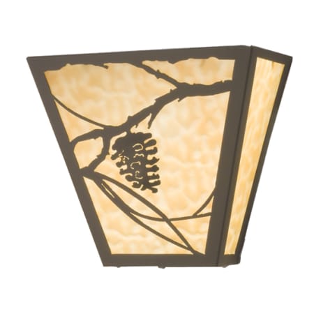 Meyda Tiffany 13" Wide 2 Light Wall Sconce with Mica Glass Shade Timeless Bronze