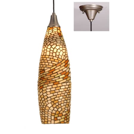 Meyda Tiffany Single Light 6" Wide Mini Pendant with Handmade Shade N/A
