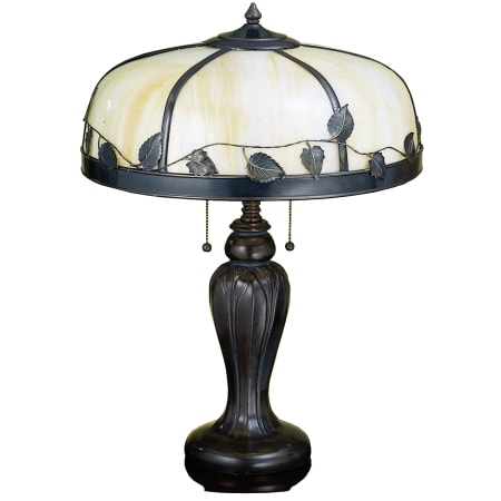 Meyda Tiffany Scrolled Leaves Table Lamp from the Deco Delights Collection Tiffany Glass