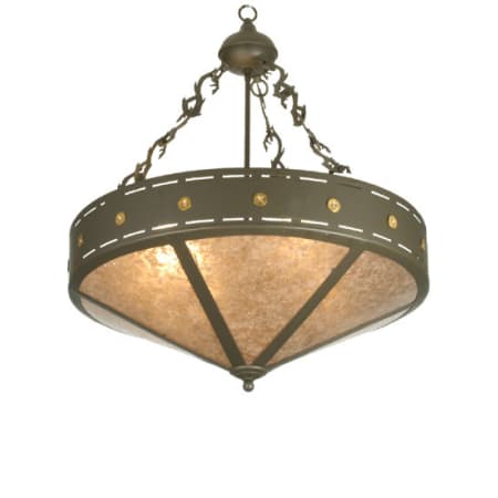 Meyda Tiffany 4 Light 24" Wide Mini Pendant with Handmade Shade Timeless Bronze