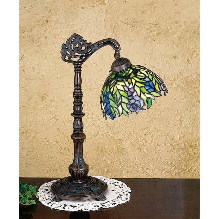 Meyda Tiffany Stained Glass / Tiffany Accent Table Lamp from the Honey Locust Collection Tiffany Glass