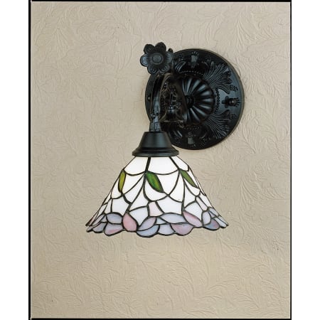 Meyda Tiffany Daffodil Bell 9" Wide Single Light Wall Sconce with Stained Glass Shade Tiffany Glass