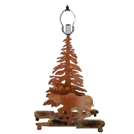 Meyda Tiffany Single Light Up Lighting Table Lamp from the Moose Collection Rust