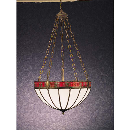 Meyda Tiffany 4 Light 21" Wide Pendant with Handmade Shade Tiffany Glass
