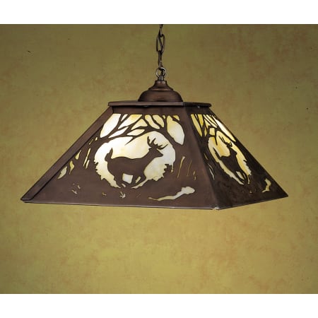 Meyda Tiffany 2 Light 22-1/2" Wide Pendant with Handmade Shade Black