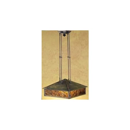 Meyda Tiffany Craftsman / Mission Down Lighting Pendant from the Kirkpatrick Bungalow Collection Tiffany Glass