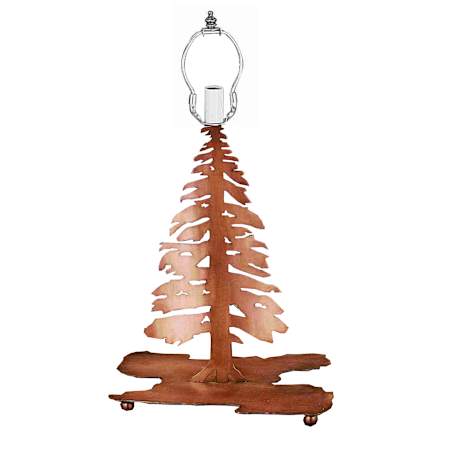 Meyda Tiffany Single Light Up Lighting Table Lamp Base from the Pine Tree Collection Antique Copper
