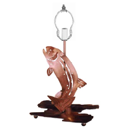 Meyda Tiffany Fishing Trip Table Lamp from the Glass Trout Collection Antique Copper