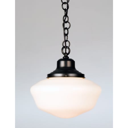 Meyda Tiffany Single Light Down Lighting Pendant Craftsman Brown