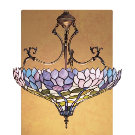 Meyda Tiffany 3 Light 20" Wide Pendant with Handmade Shade Mahogany Bronze