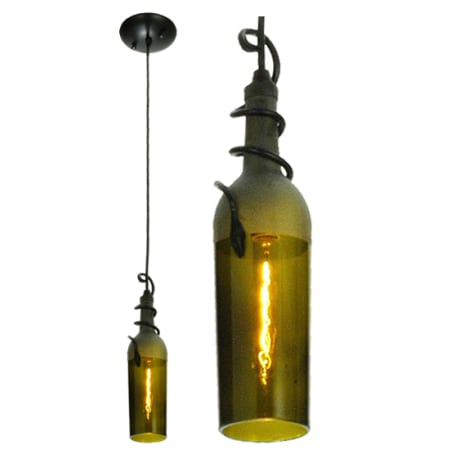Meyda Tiffany Single Light 5" Wide Mini Pendant with Handmade Shade N/A
