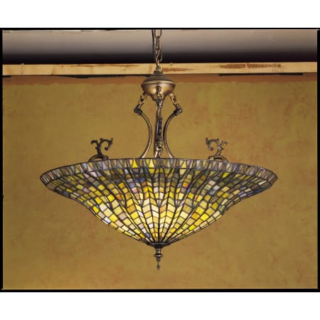 Meyda Tiffany 3 Light Pendant with Handmade Shade Tiffany Glass