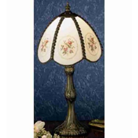 Meyda Tiffany Accent Table Lamp from the Roses Bouquet Collection Tiffany Glass