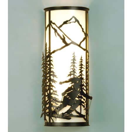 Meyda Tiffany 7" Wide 2 Light Wall Sconce with Acrylic Shade Black
