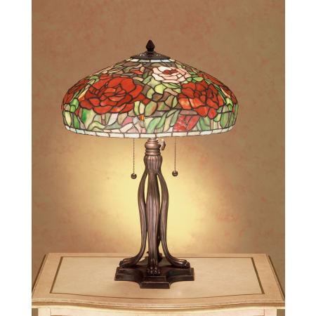 Meyda Tiffany Stained Glass / Tiffany Table Lamp from the Tiffany Peonies Collection Tiffany Glass