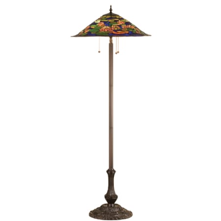 Meyda Tiffany Stained Glass / Tiffany Floor Lamp from the Pond Lily Collection Mahogany Bronze
