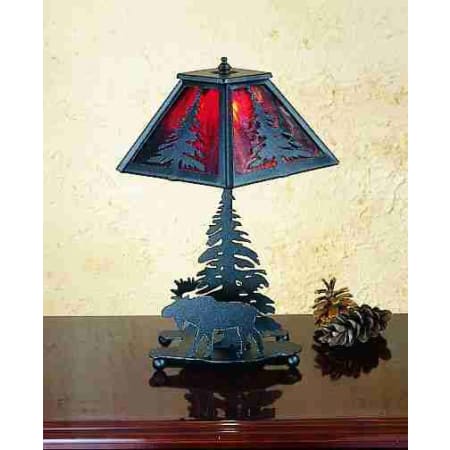 Meyda Tiffany Lamps Table Lamps Table Lamps from the Moose series Black / Honey Art Glass
