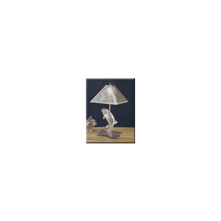 Meyda Tiffany Table Lamp from the Fish Du Jour Collection Antique Copper / Silver Mica