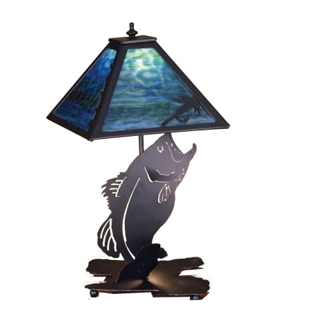 Meyda Tiffany Lodge Table Lamp from the Fish Du Jour Collection Black