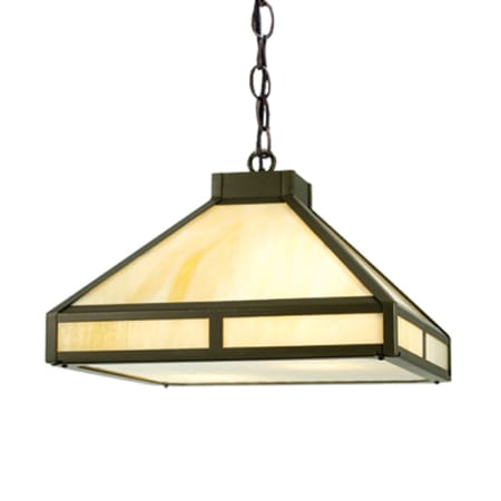 Meyda Tiffany 2 Light 18" Wide Pendant with Handmade Shade Timeless Bronze