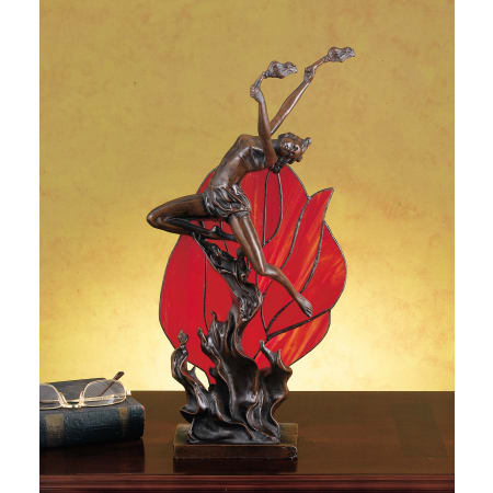 Meyda Tiffany Children / Kids Accent Table Lamp from the Signature Mini Lamp Collection Mahogany Bronze