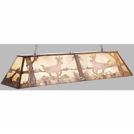 Meyda Tiffany Island / Billiard Fixture from the Elks Club Collection Antique Copper / Silver Mica