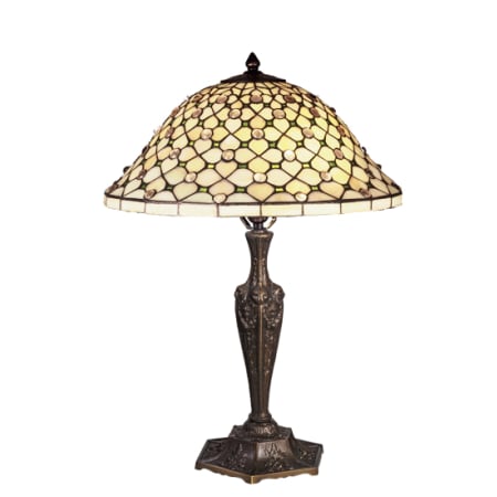 Meyda Tiffany Vintage Stained Glass / Tiffany Table Lamp from the Diamond & Jewel Collection Tiffany Glass