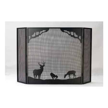 Meyda Tiffany Folding Fire screen from the Deer Collection Black