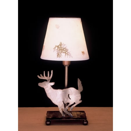 Meyda Tiffany Single Light Up Lighting Table Lamp from the Deer Collection Antique Copper