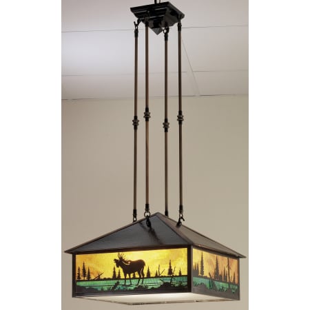 Meyda Tiffany 3 Light 17-1/2" Wide Pendant with Handmade Shade N/A