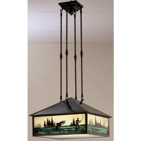 Meyda Tiffany 3 Light 24-3/4" Wide Pendant with Handmade Shade N/A