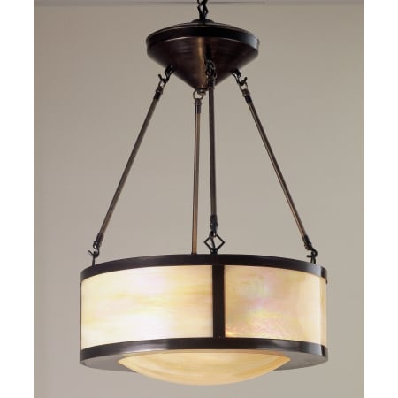 Meyda Tiffany 2 Light 18" Wide Pendant with Handmade Shade Tiffany Glass
