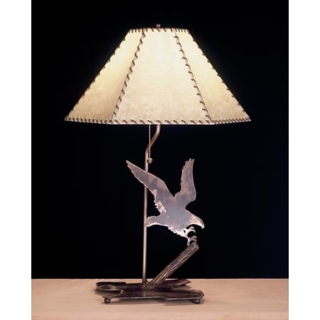 Meyda Tiffany Bald Eagle Landing Table Lamp from the Old Forge Collection Antique Copper