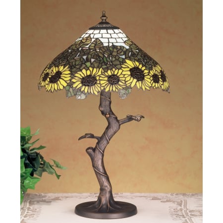 Meyda Tiffany Vintage Stained Glass / Tiffany Table Lamp from the Wild Sunflowers Collection Tiffany Glass