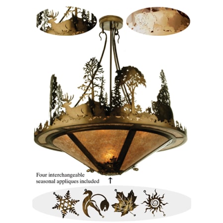 Meyda Tiffany 7 Light 42" Wide Pendant with Handmade Shade N/A