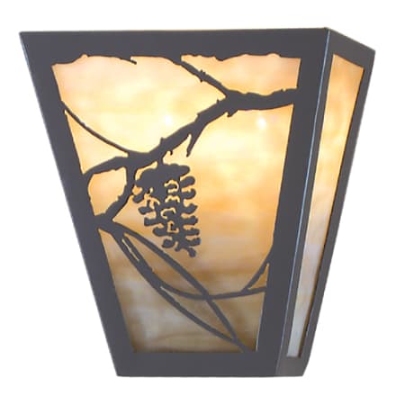 Meyda Tiffany 7" Wide ADA Compliant 2 Light Wall Sconce with Art Glass Shade N/A
