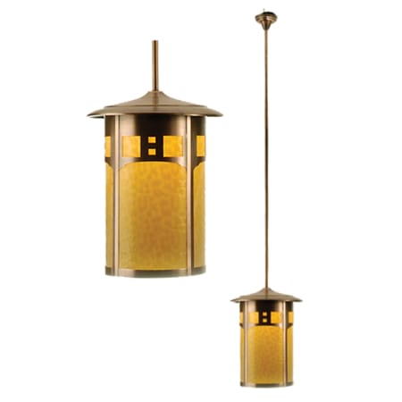 Meyda Tiffany Single Light 16" Wide Pendant with Handmade Shade N/A