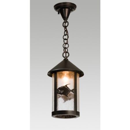 Meyda Tiffany Single Light 8" Wide Mini Pendant with Handmade Shade N/A