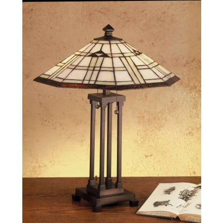 Meyda Tiffany Vintage Southwest Stained Glass / Tiffany Table Lamp from the Arrowhead Mission Collection Tiffany Glass