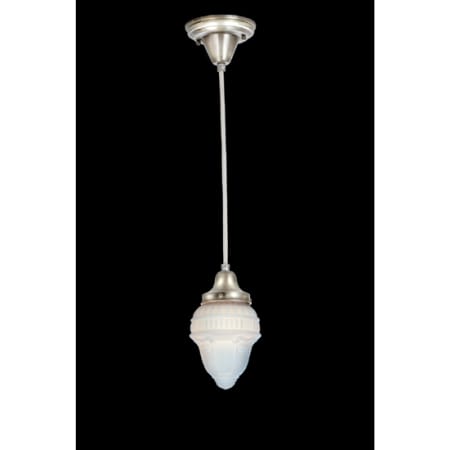 Meyda Tiffany Single Light 5" Wide Mini Pendant with Handmade Shade Antique Nickel