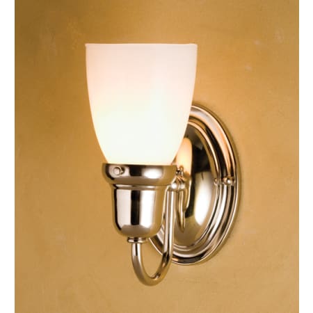 Meyda Tiffany 4" Wide Single Light Wall Sconce with Opal Glass Shade Polished Nickel