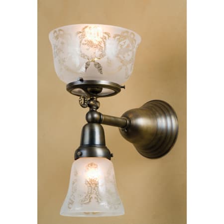 Meyda Tiffany 7" Wide 2 Light Double Sconce Antique Brass